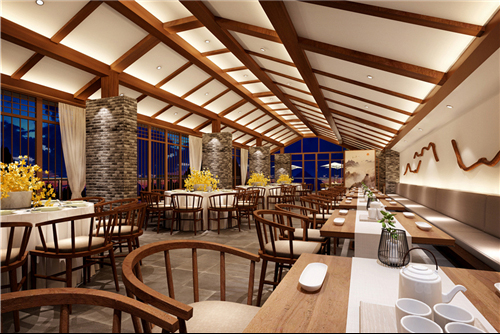 湖光山色中餐厅装修设计